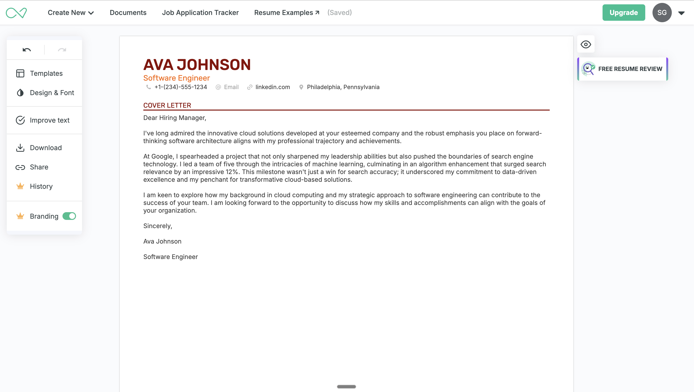Enhancv Result